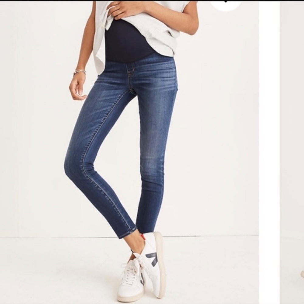 Madewell Maternity NWT Over-the-Belly Skinny Jeans in Danny Wash stretch size 24